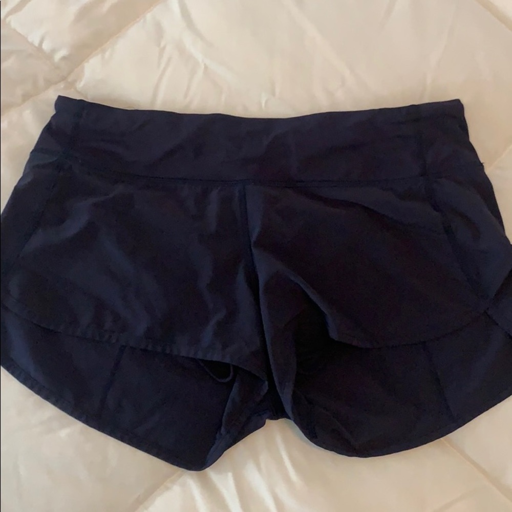 Navy lululemon shorts